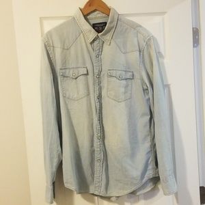 American Eagle washed out  jean button up